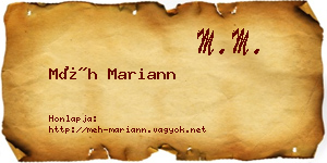 Méh Mariann névjegykártya