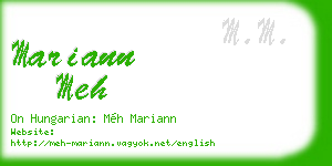 mariann meh business card